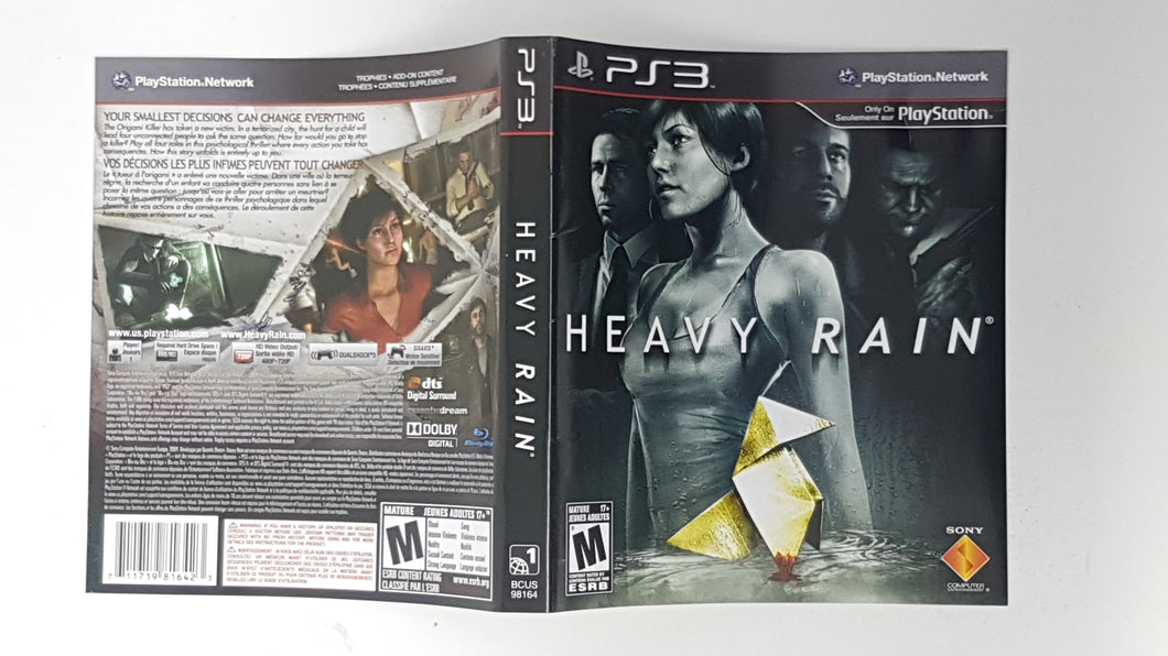 Heavy Rain [Couverture] - Sony Playstation 3 | PS3