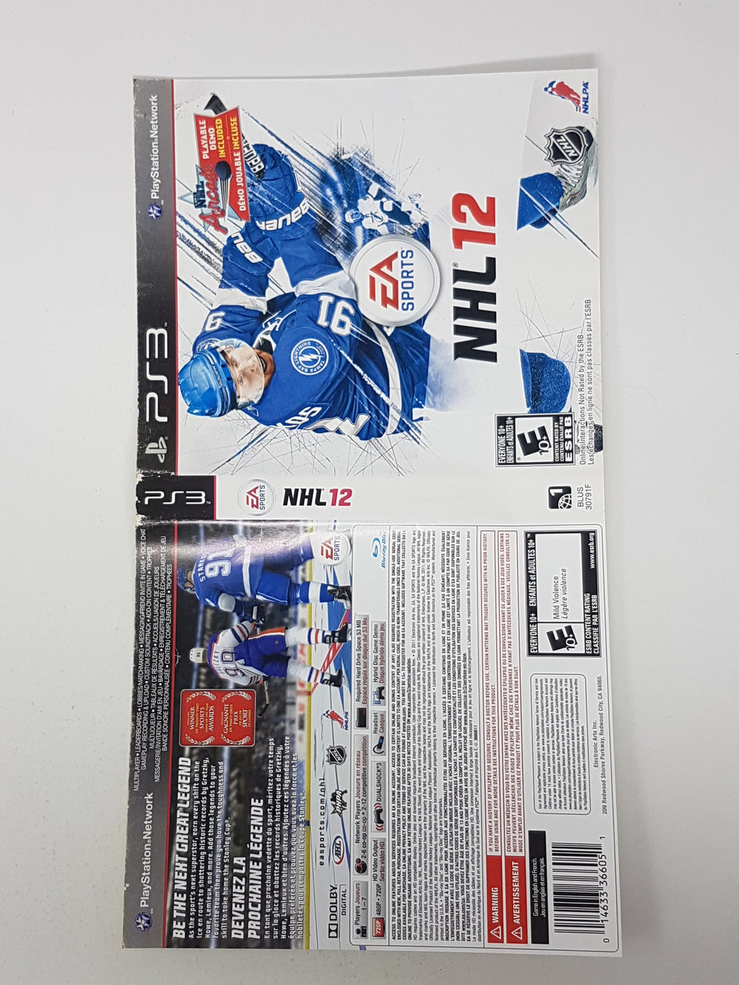 NHL 12 [Couverture] - Sony Playstation 3 | PS3