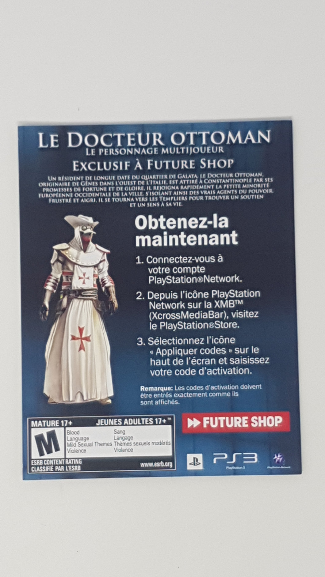 The Ottoman Doctor [Insertion] - Sony Playstation 3 | PS3