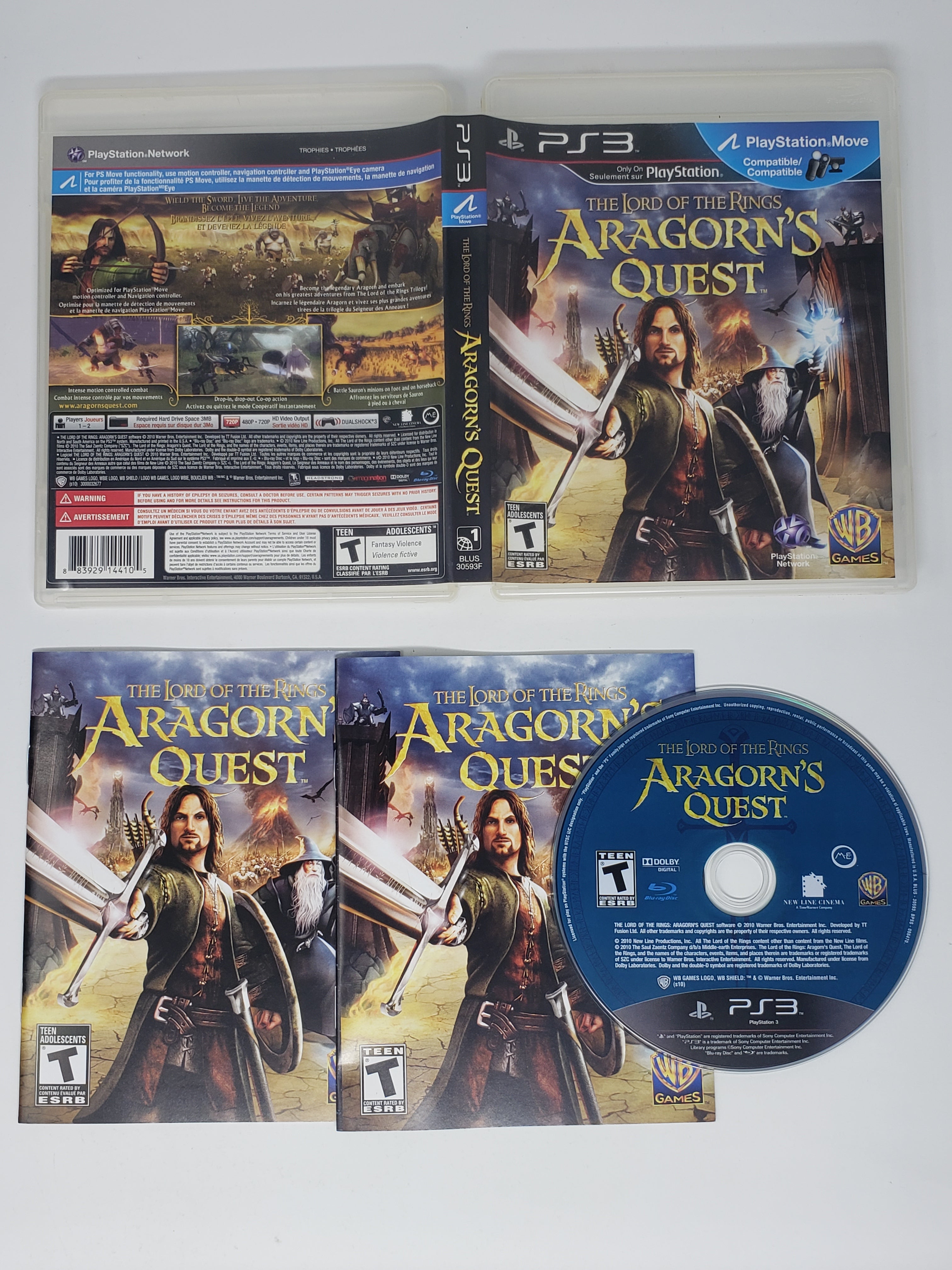 Lord of the Rings Aragorn's Quest Sony Playstation PS3