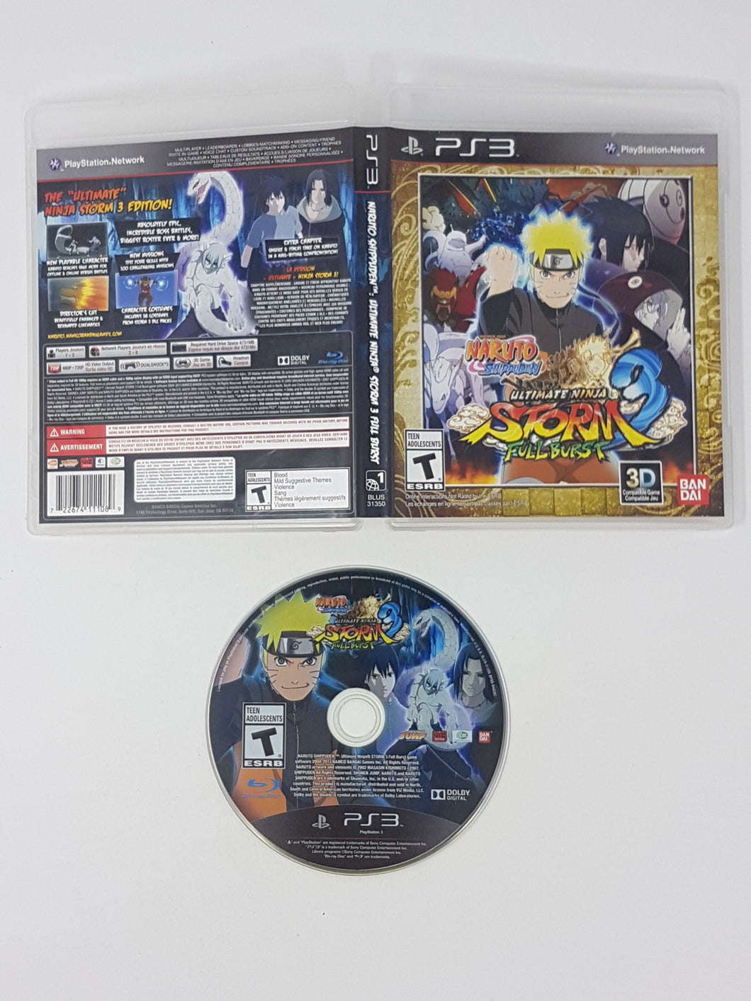 Naruto Shippuden Ultimate Ninja Storm 3 Full Burst - Playstation | PS3