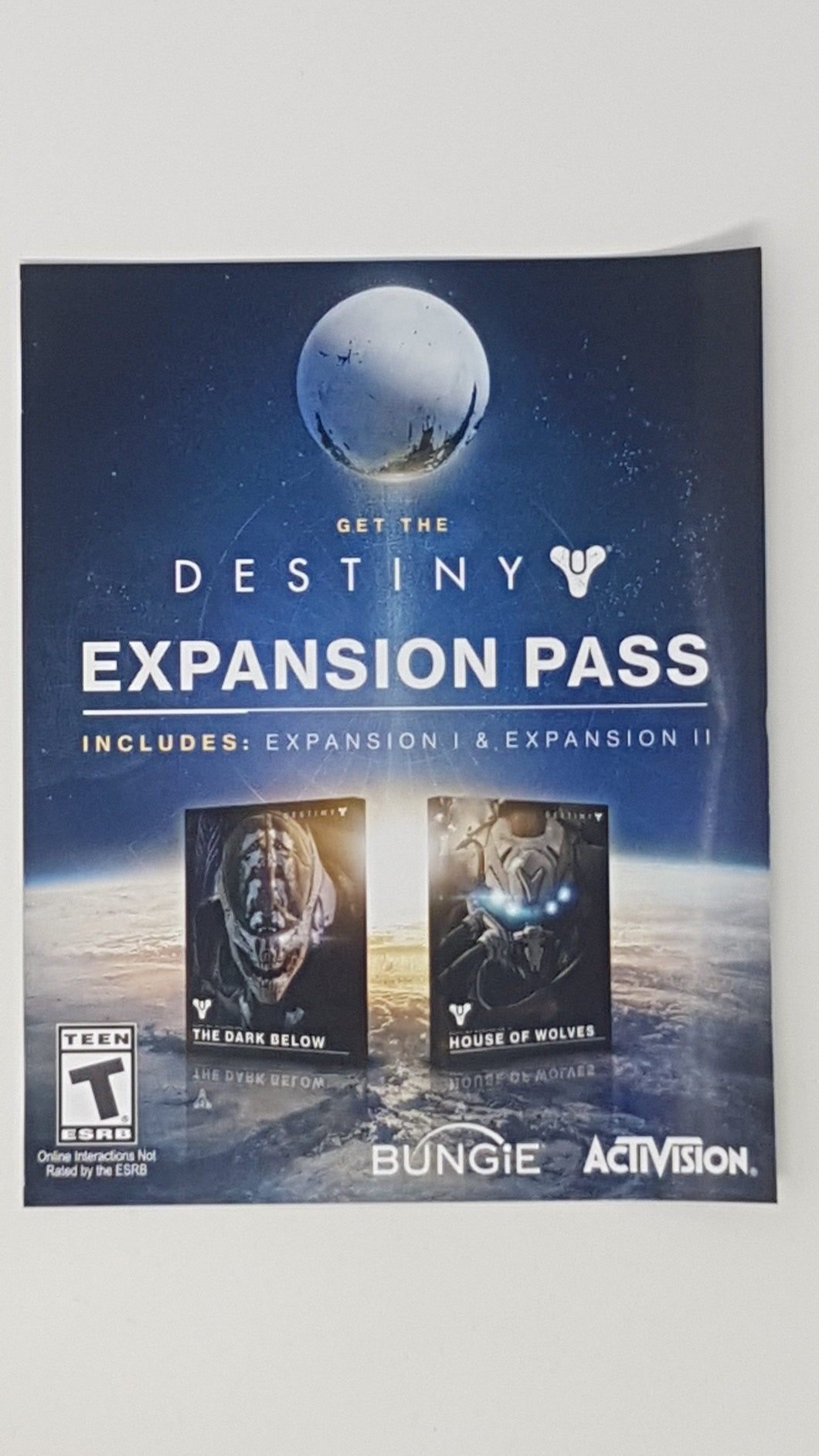 Destiny Expansion Pass [Insertion] - Sony Playstation 4 | PS4