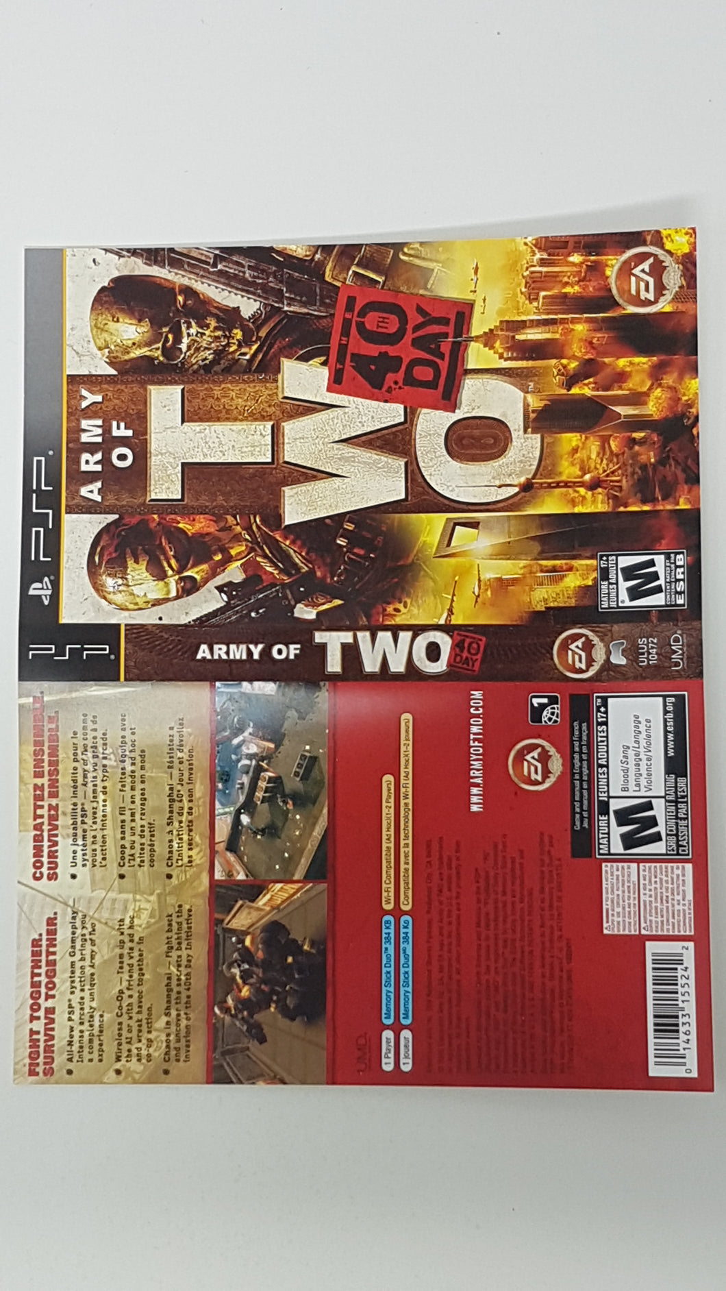 Army of Two - The 40th Day [Couverture] - Sony PSP