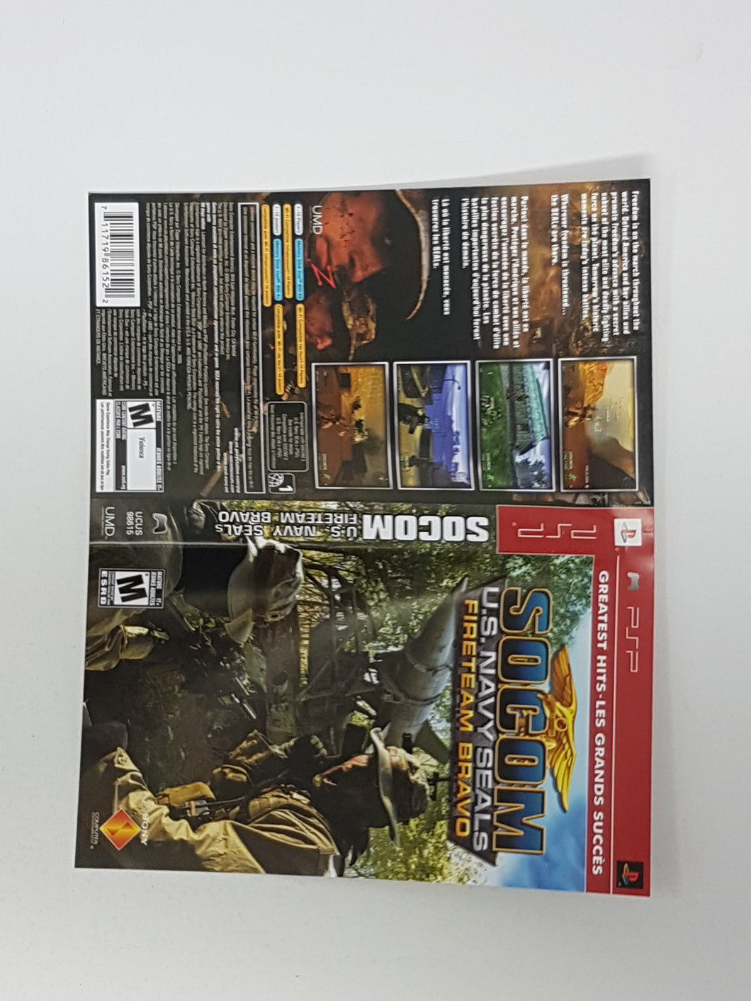 SOCOM US Navy Seals Fireteam Bravo Greatest Hits [Cover art] - Sony PSP