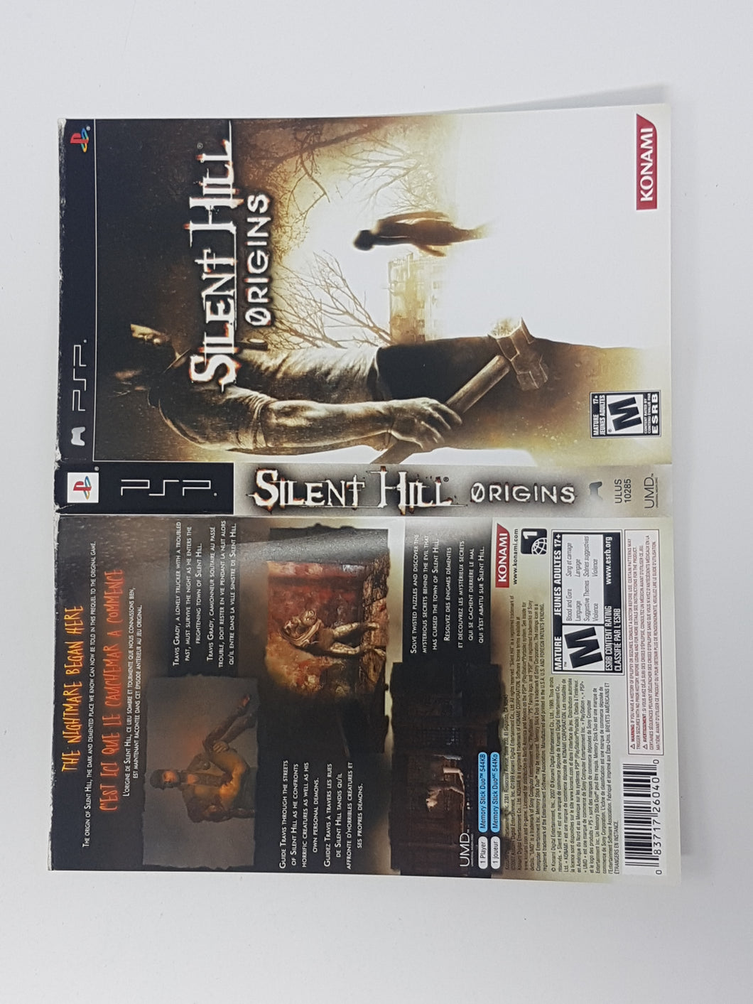 Silent Hill Origins [Cover art] - Sony PSP