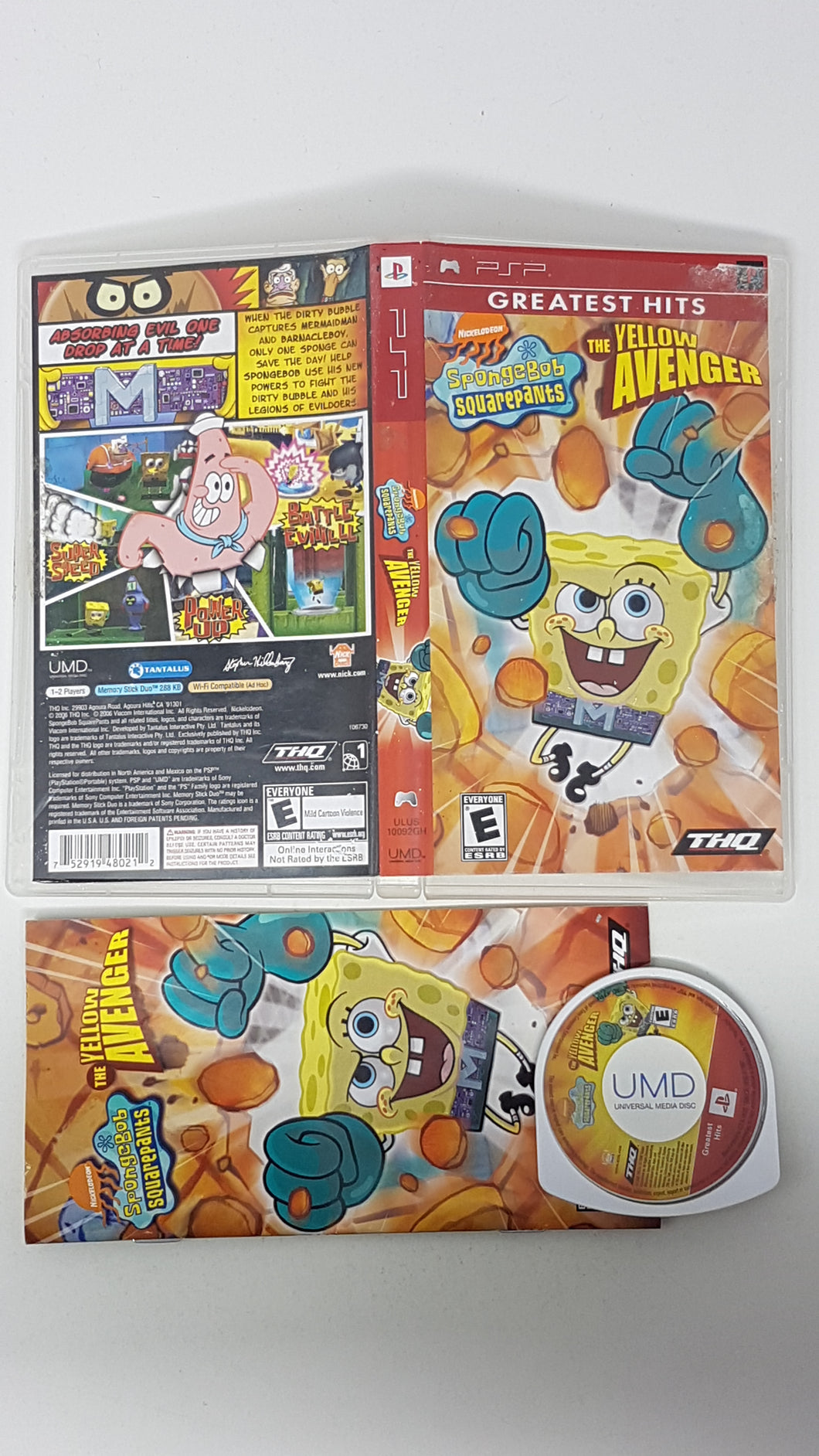 SpongeBob SquarePants The Yellow Avenger - Sony PSP