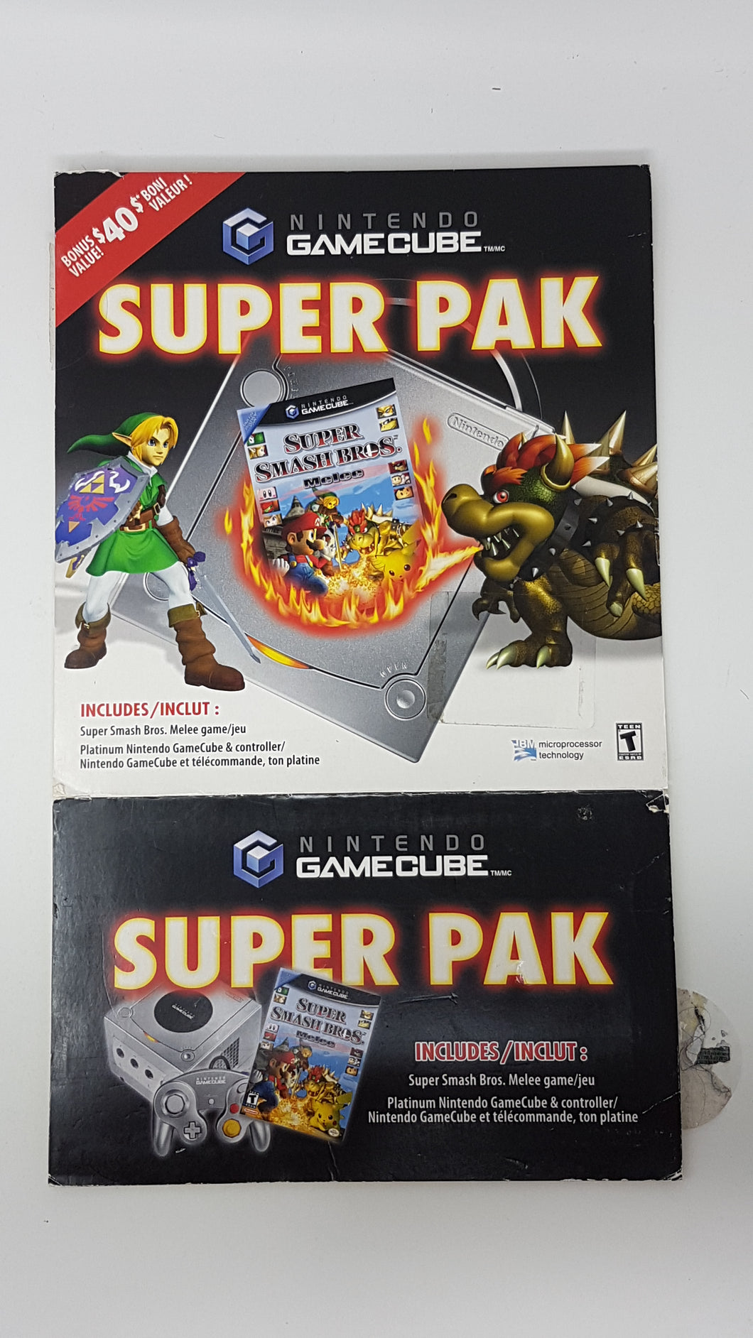 Platinum GameCube System Super Smash Bros. Melee Super Pak [Insert] - Nintendo Gamecube