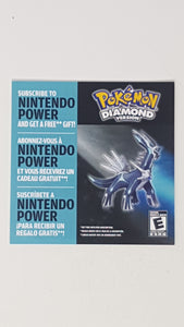 Pokemon Diamond Version Nintendo Power Subscription [Insert] - Nintendo DS
