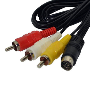 Replacement Generic Audio Video AV Cable for Sega Saturn 10 Pin Adapter