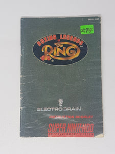 Boxing Legends Of The Ring [manual] - Super Nintendo | SNES