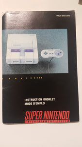 Livret d'instructions - Super Nintendo | SNES