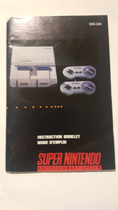 Livret d'instructions bilingue - Super Nintendo | SNES