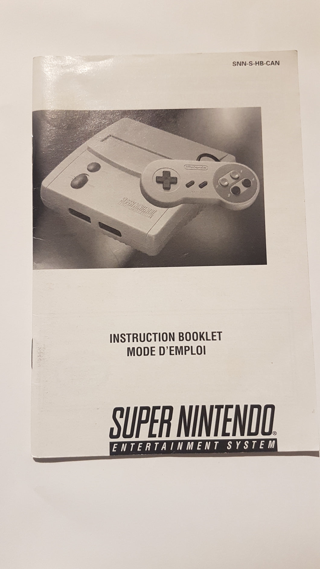 Livret d'instructions bilingue - Super Nintendo | SNES