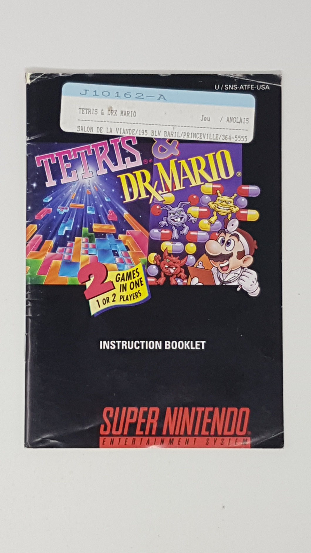 Tetris and Dr. Mario [manuel] - Super Nintendo | SNES