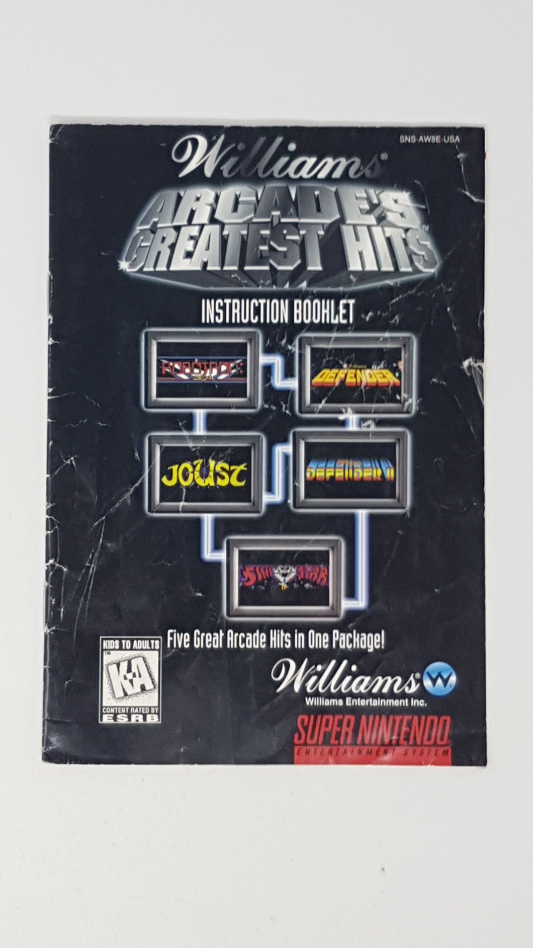 Williams Arcade's Greatest Hits [manual] - Super Nintendo | SNES