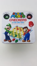 Load image into Gallery viewer, Super Mario Checkers &amp; Tic Tac Toe in Tin - Board Game

