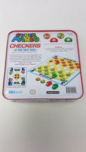 Load image into Gallery viewer, Super Mario Checkers &amp; Tic Tac Toe in Tin - Board Game

