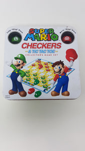 Super Mario Checkers & Tic Tac Toe in Tin - Board Game