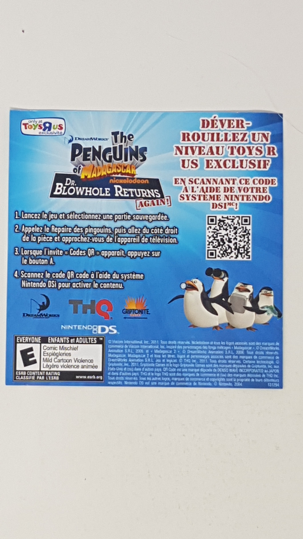 The Penguins of Madagascar Dr Blowhole Returns Again [Insertion] - Nintendo DS
