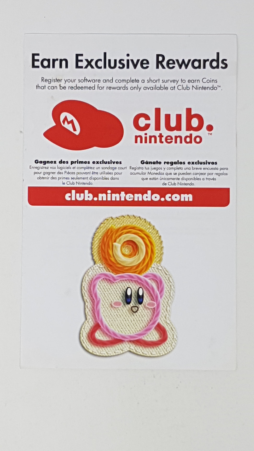 Club Nintendo Kirbys Dream Collection Join the Club Insert - Nintendo Wii