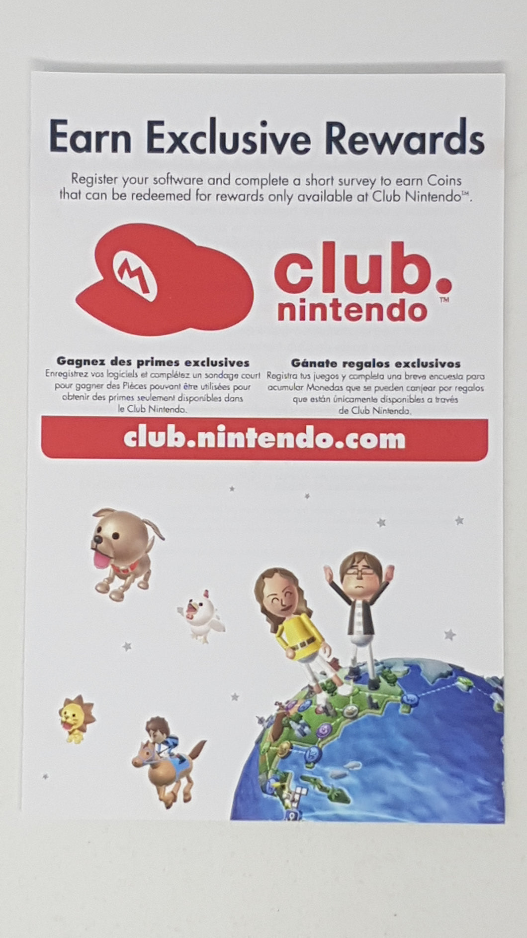 Mii Club Nintendo [Insertion] - Nintendo Wii