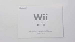 Nintendo Wii Mini Operations Manual