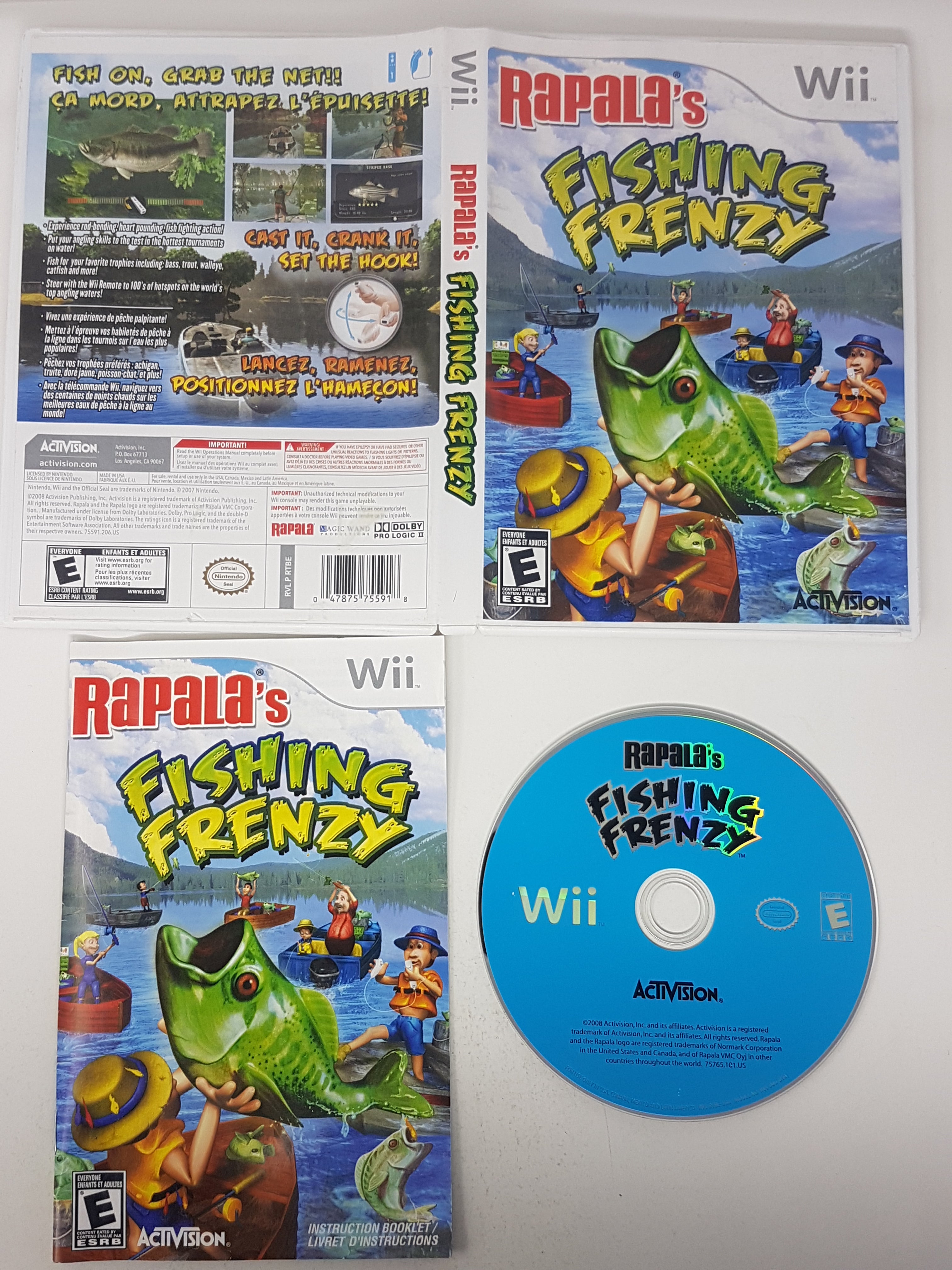 Rapala's Partie de pêche en folie Jeu et Canne à pêche - Nintendo Wii - FR