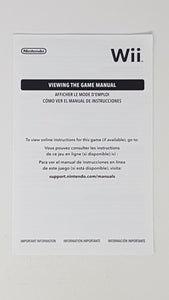 Viewing the Game Manual [Insertion] - Nintendo Wii