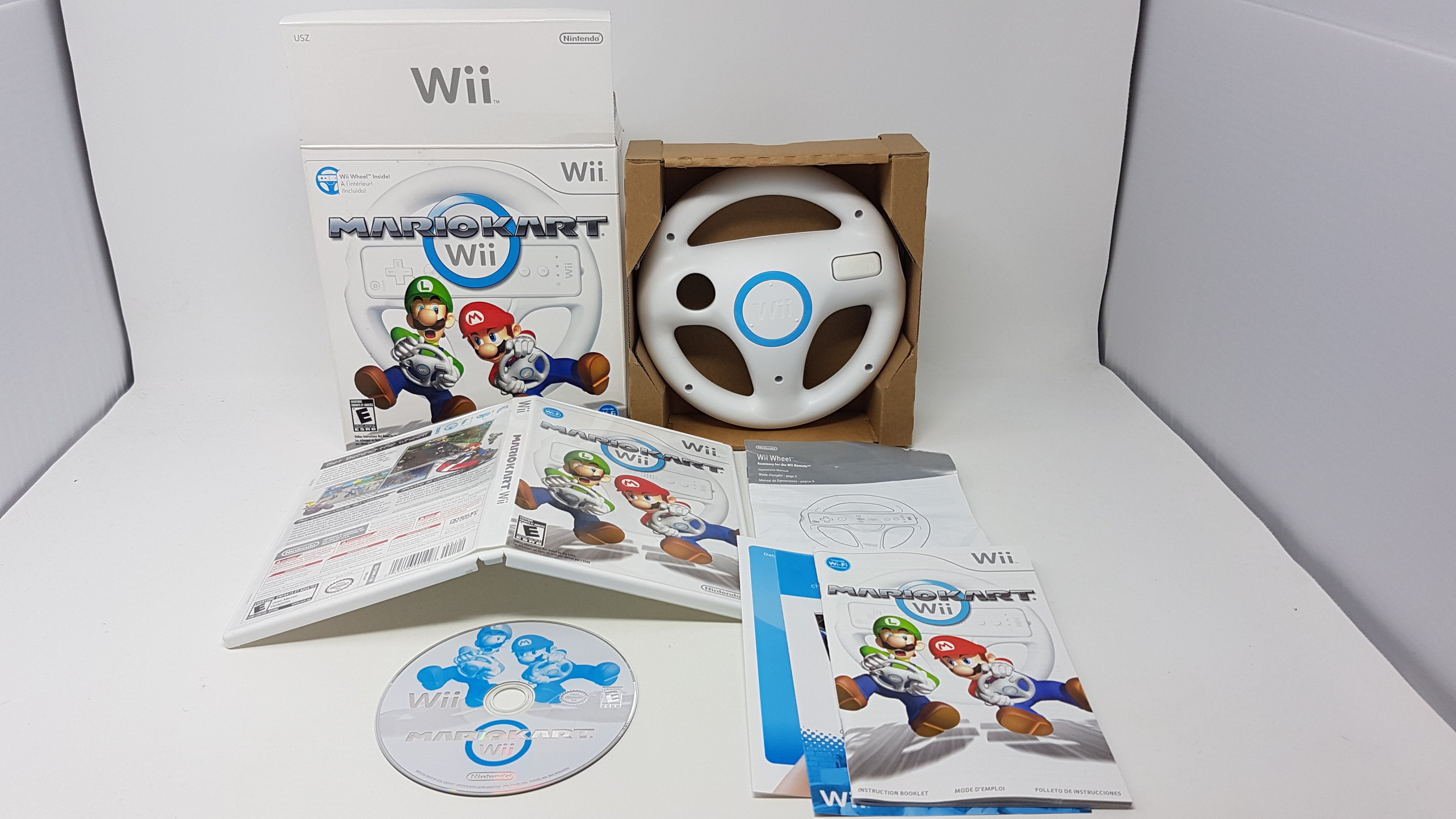 Jeu Mario Kart Wii Avec Volant - Complet, Bon état, édition PAL 2008, Multi-joueur