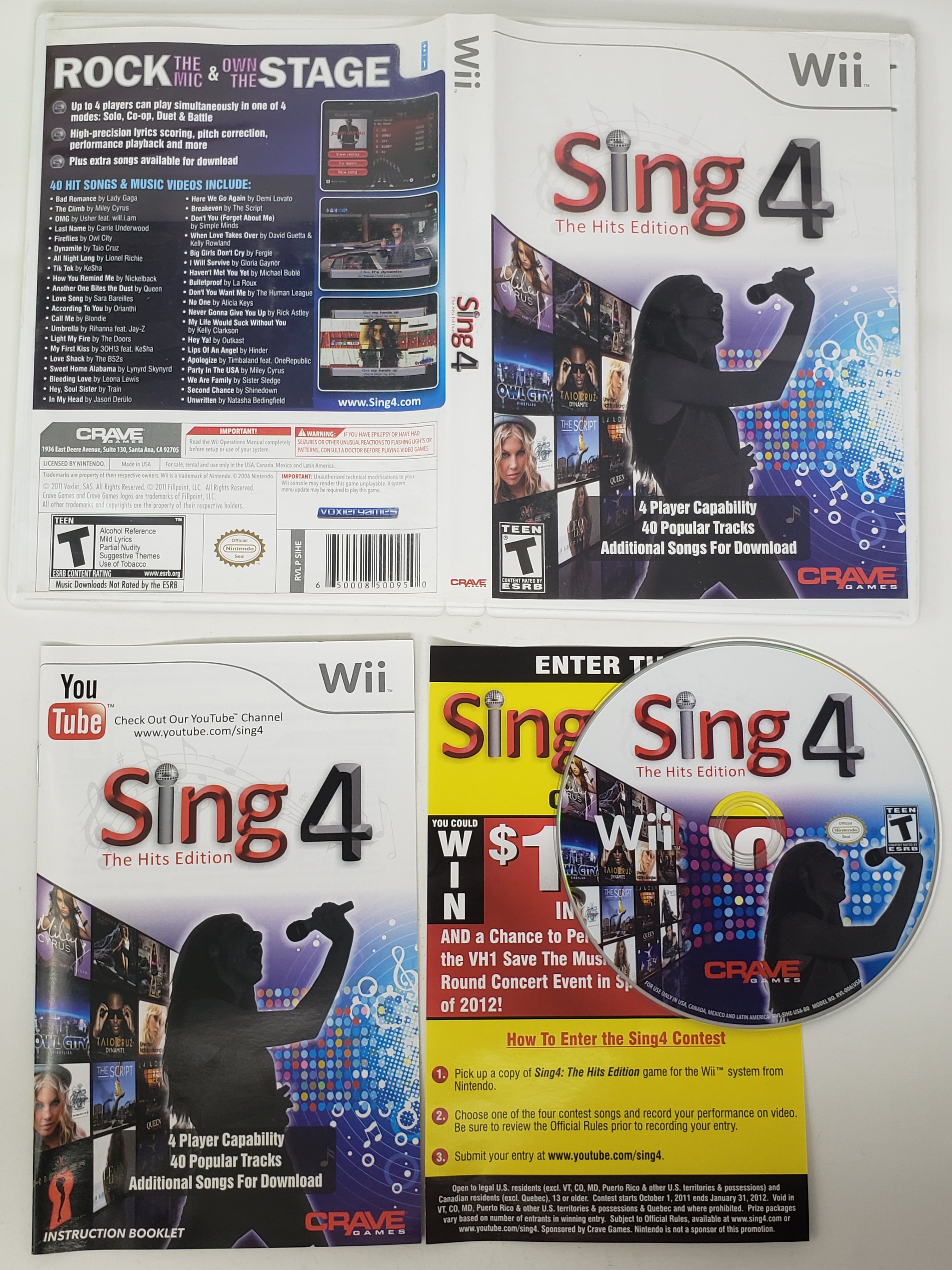 Sing hot sale 4 wii