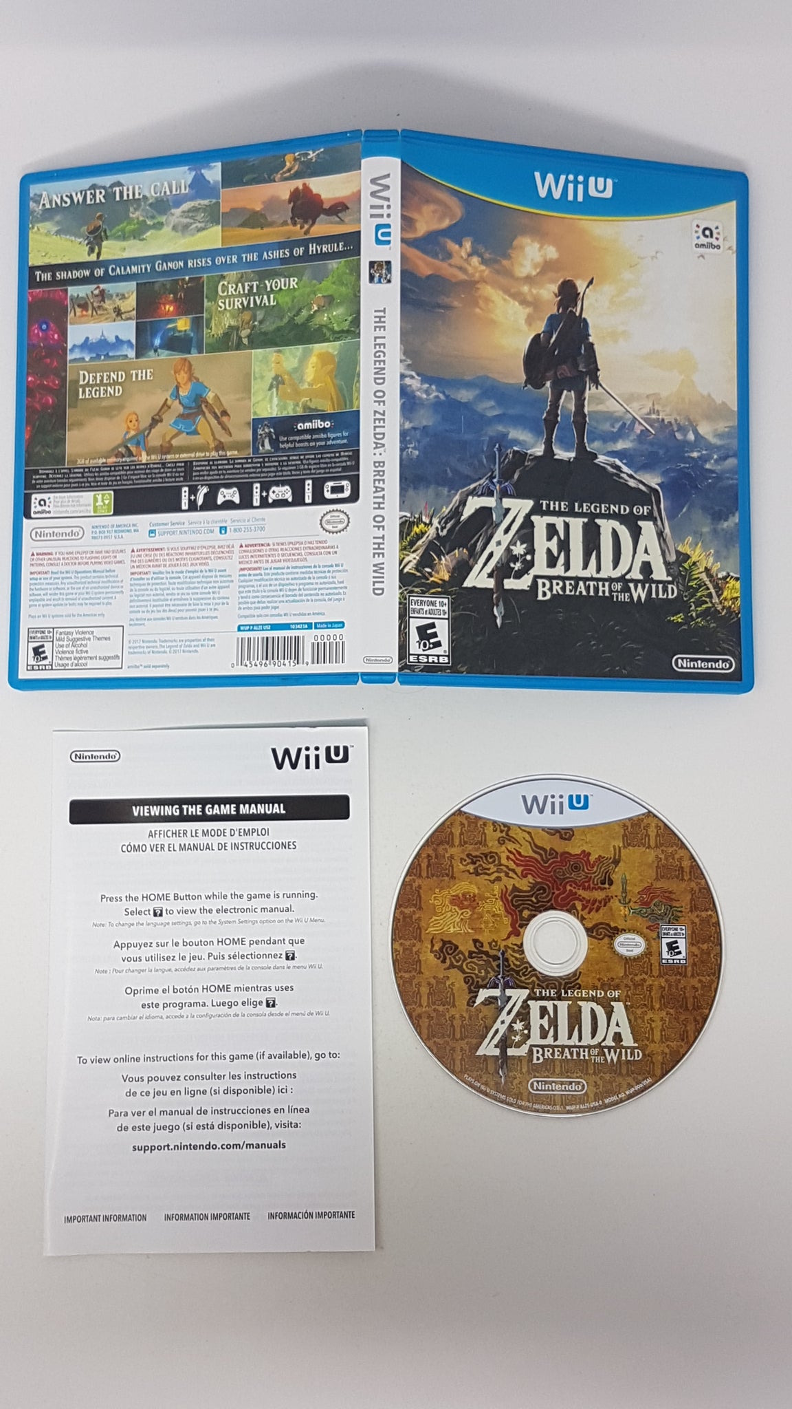 The legend of zelda clearance breath of the wild wii