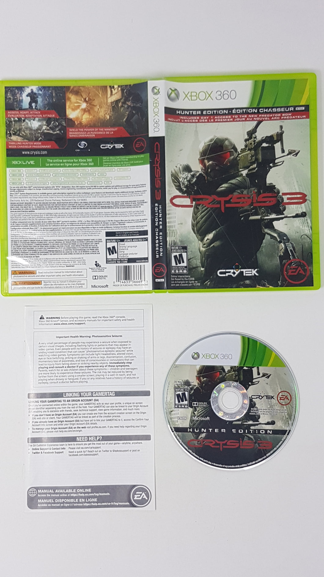 Crysis 3 Hunter Edition - Microsoft Xbox 360