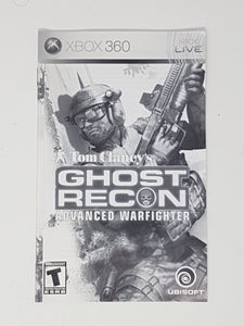 Ghost Recon Advanced Warfighter [manuel] - Microsoft Xbox 360