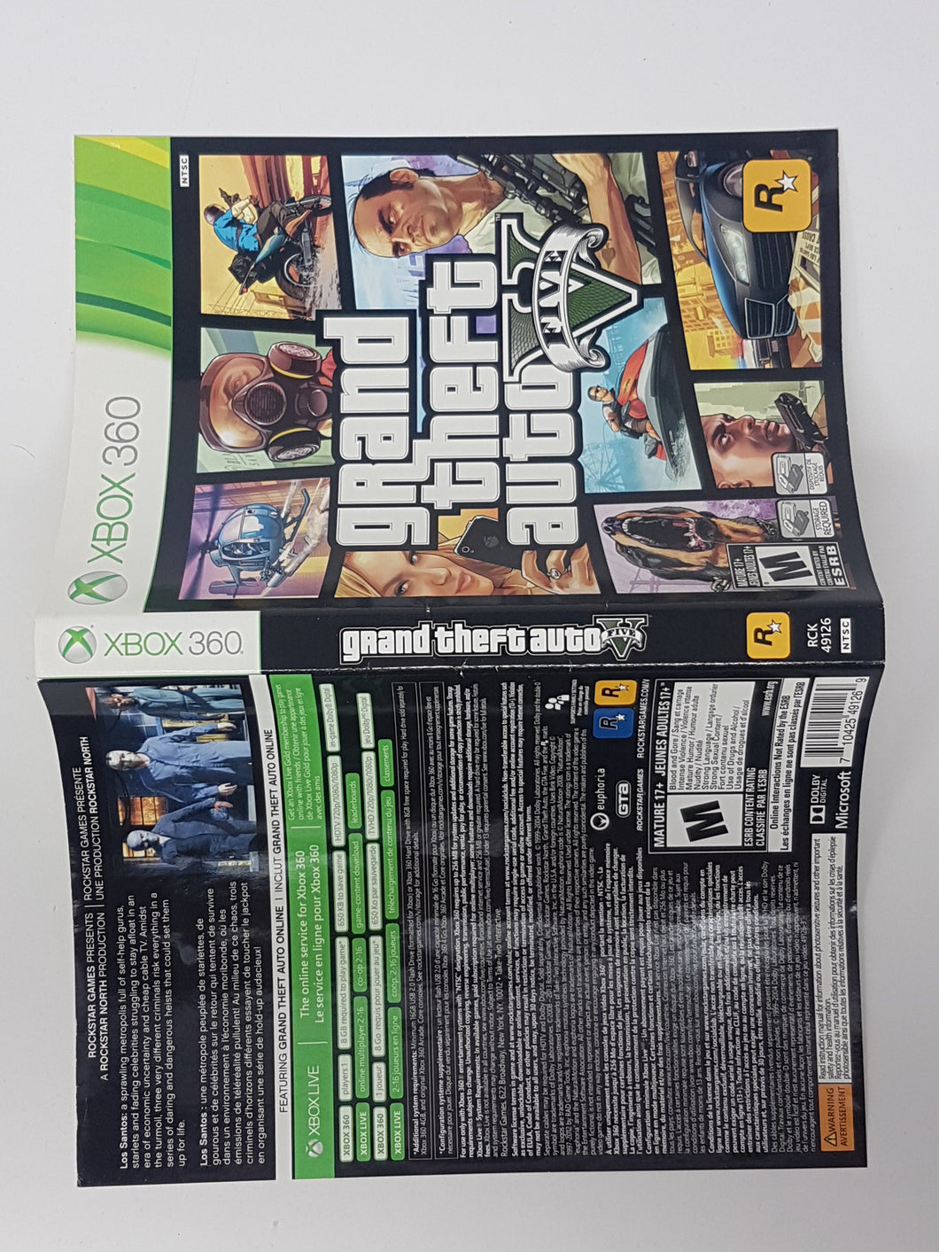 Grand Theft Auto V [Couverture] - Microsoft XBOX 360