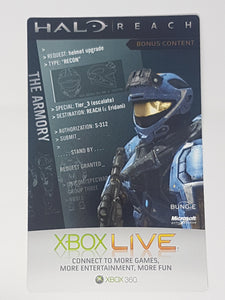 Halo Reach Bonus Content The Armory [Insert] - Microsoft Xbox 360