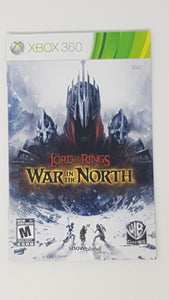 Lord Of The Rings - War In The North [manual] - Microsoft Xbox 360