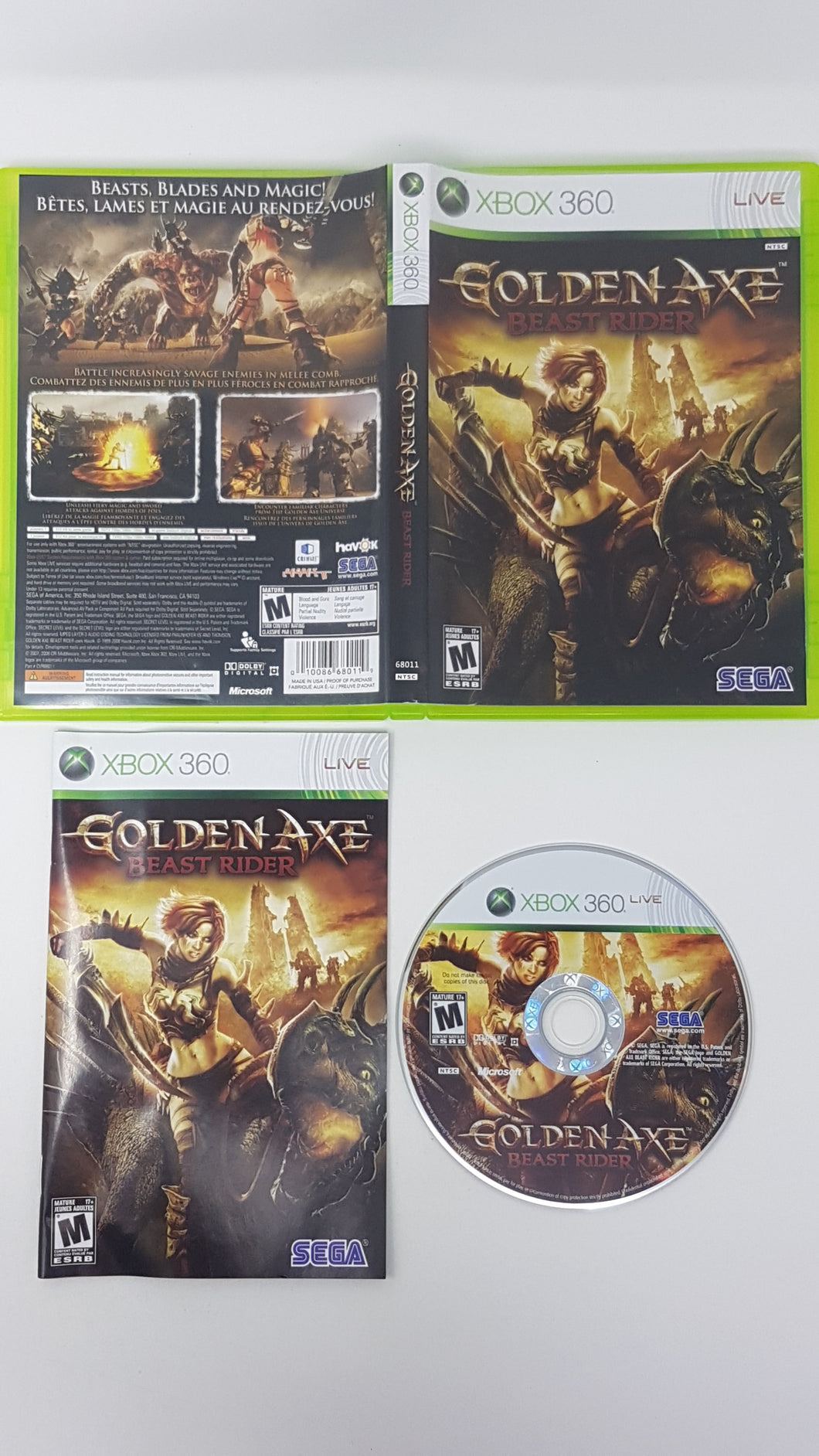 Golden Axe Beast Rider - Microsoft Xbox 360
