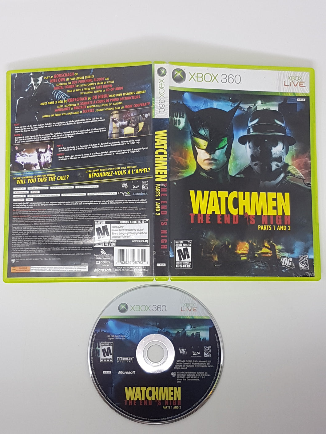Watchmen The End is Nigh Parts 1 & 2 - Microsoft Xbox 360
