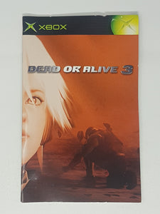 Dead or Alive 3 [manual] - Microsoft XBOX