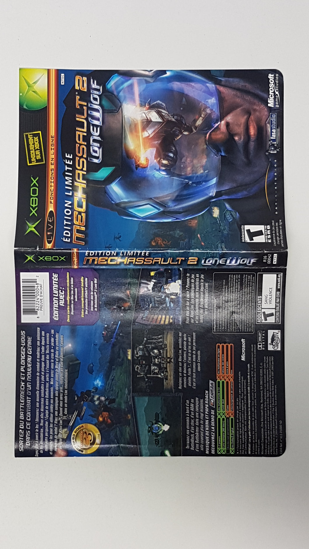 MechAssault 2 Lone Wolf [Édition Limitée] [Couverture] - Microsoft Xbox