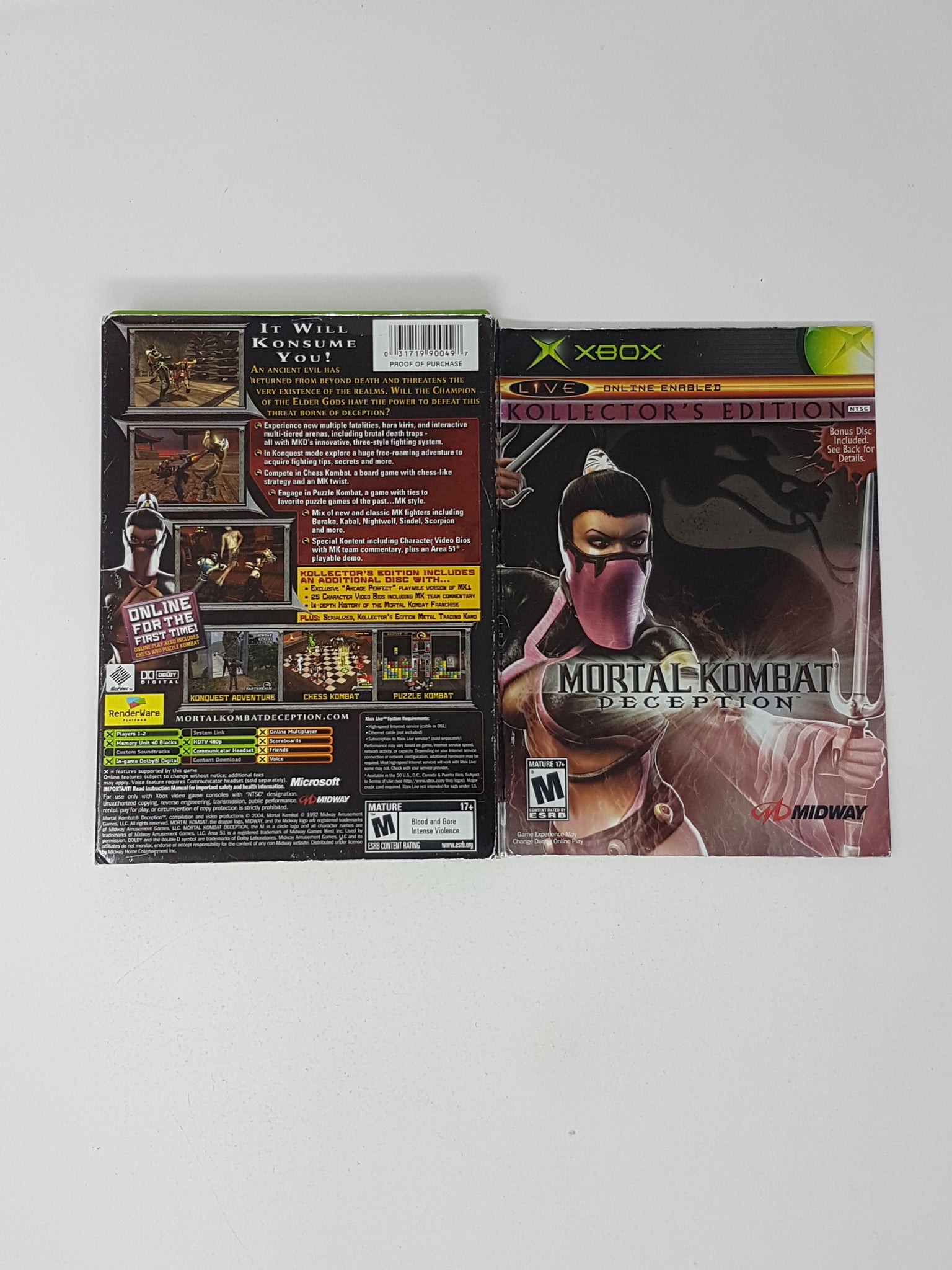Buy XBox Mortal Kombat Deception Kollector's Edition Baraka Version