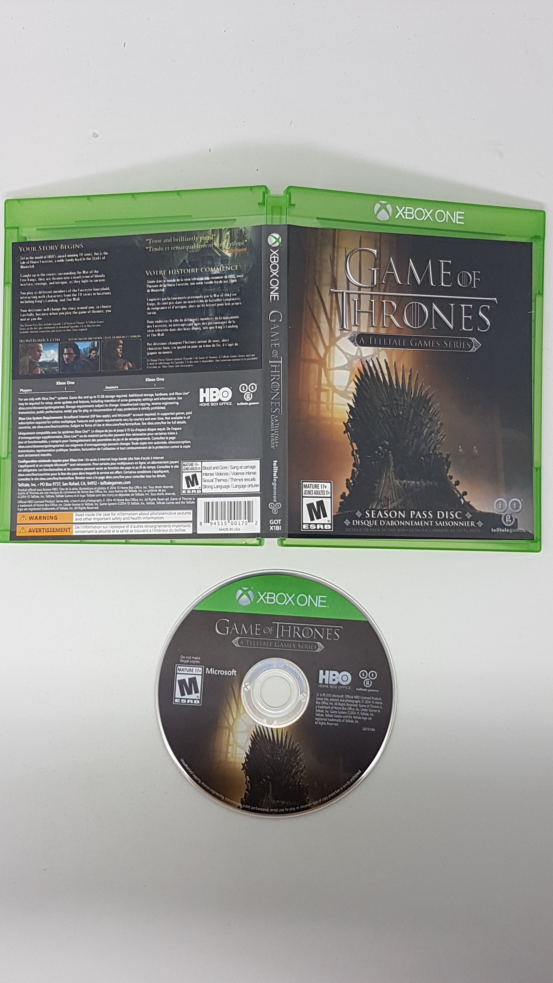 Game of Thrones A Telltale Games Series Microsoft Xbox One