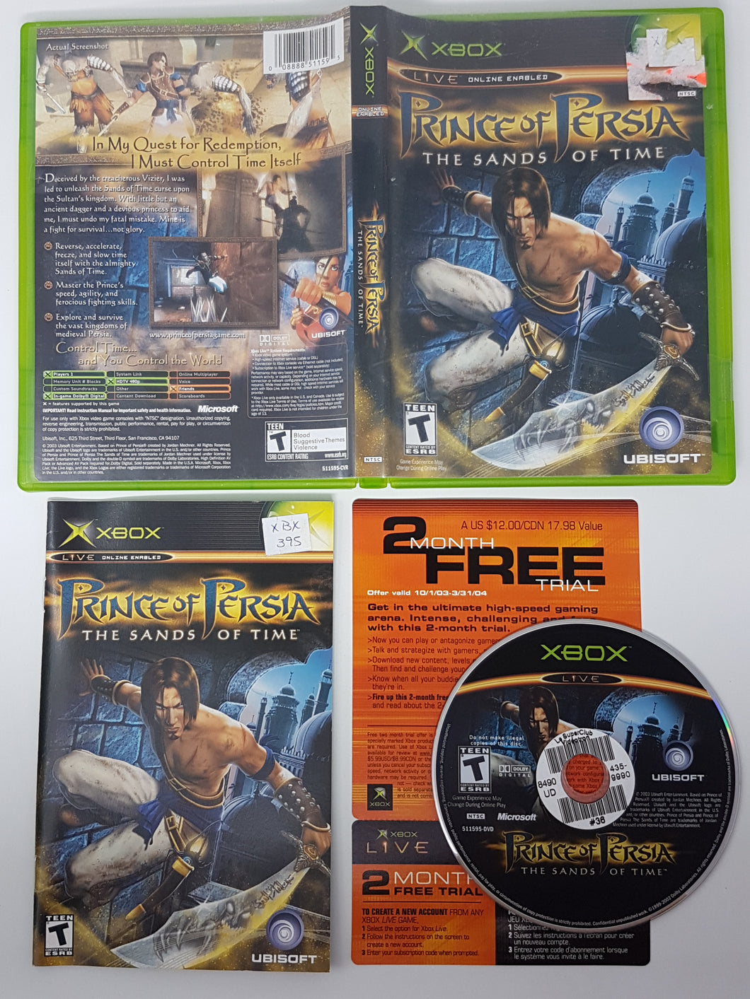 Prince of Persia Sands of Time - Microsoft Xbox