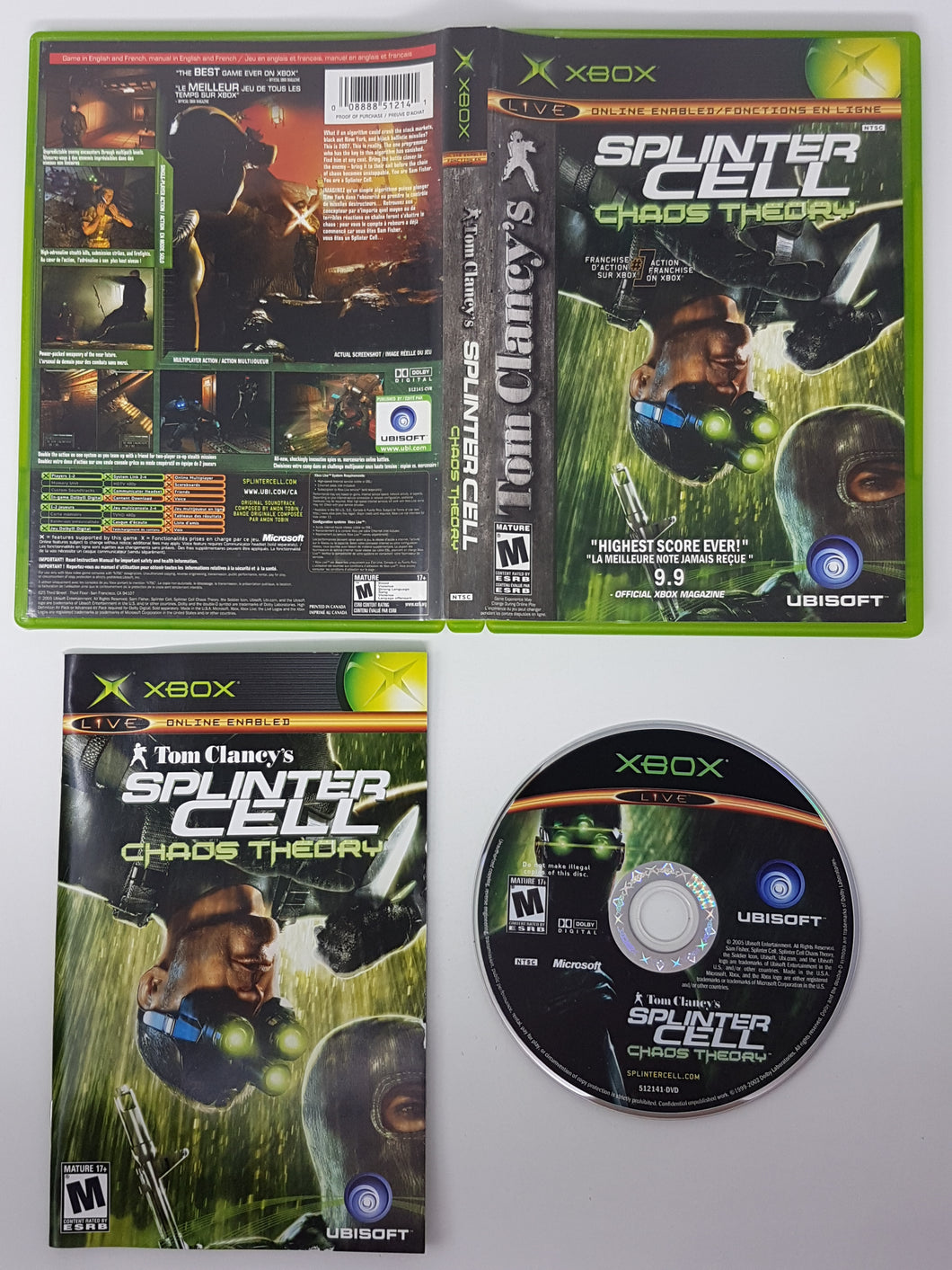 Splinter Cell Chaos Theory - Microsoft Xbox