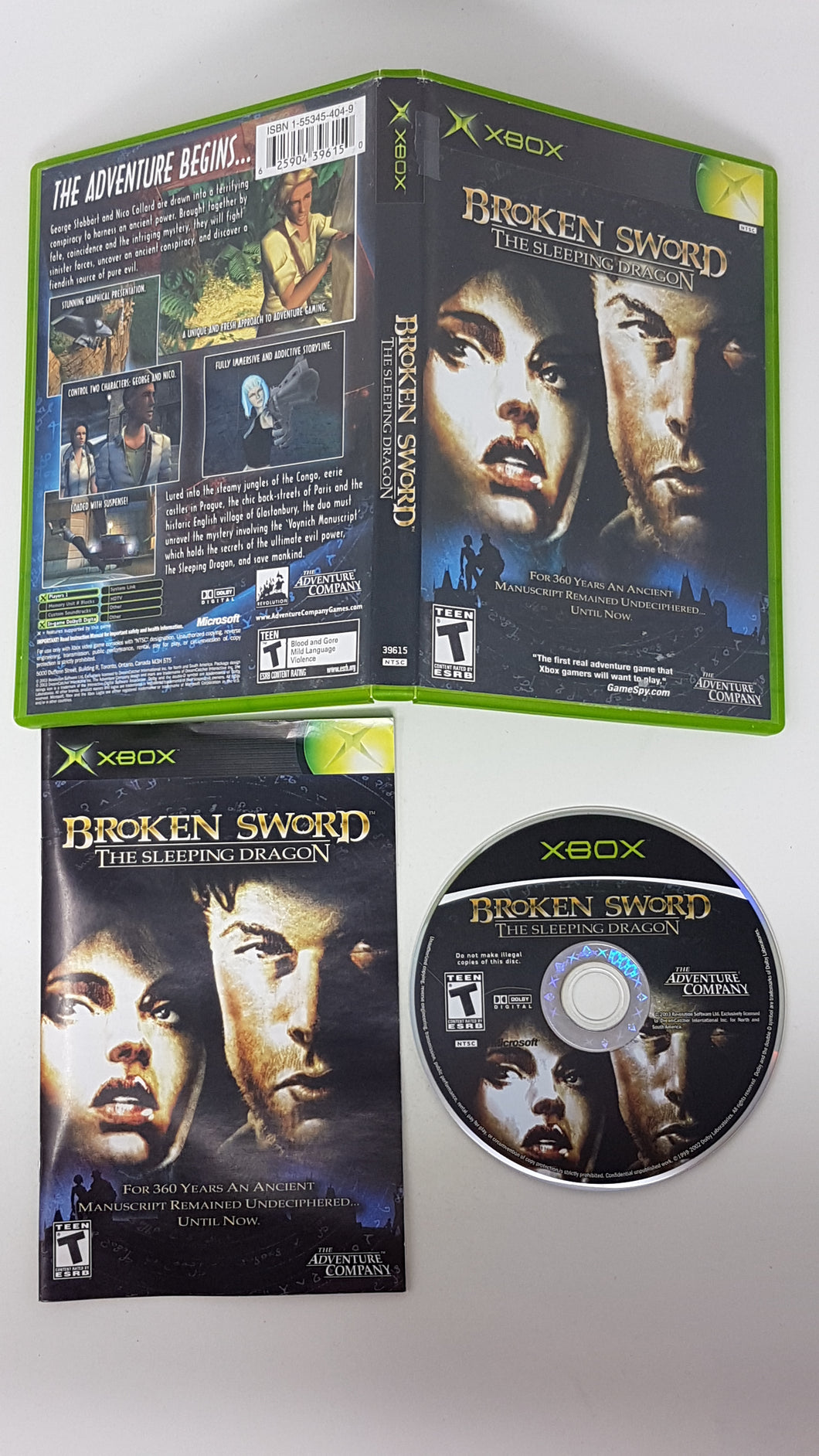 Broken Sword The Sleeping Dragon - Microsoft Xbox