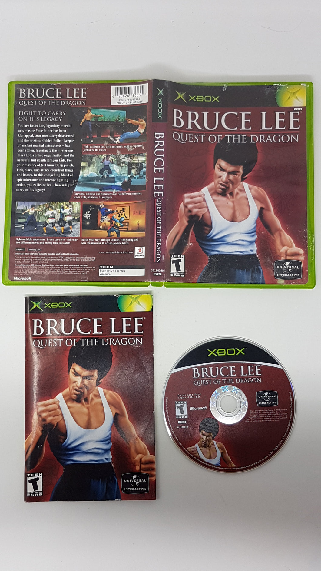 Bruce Lee Quest of the Dragon - Microsoft Xbox