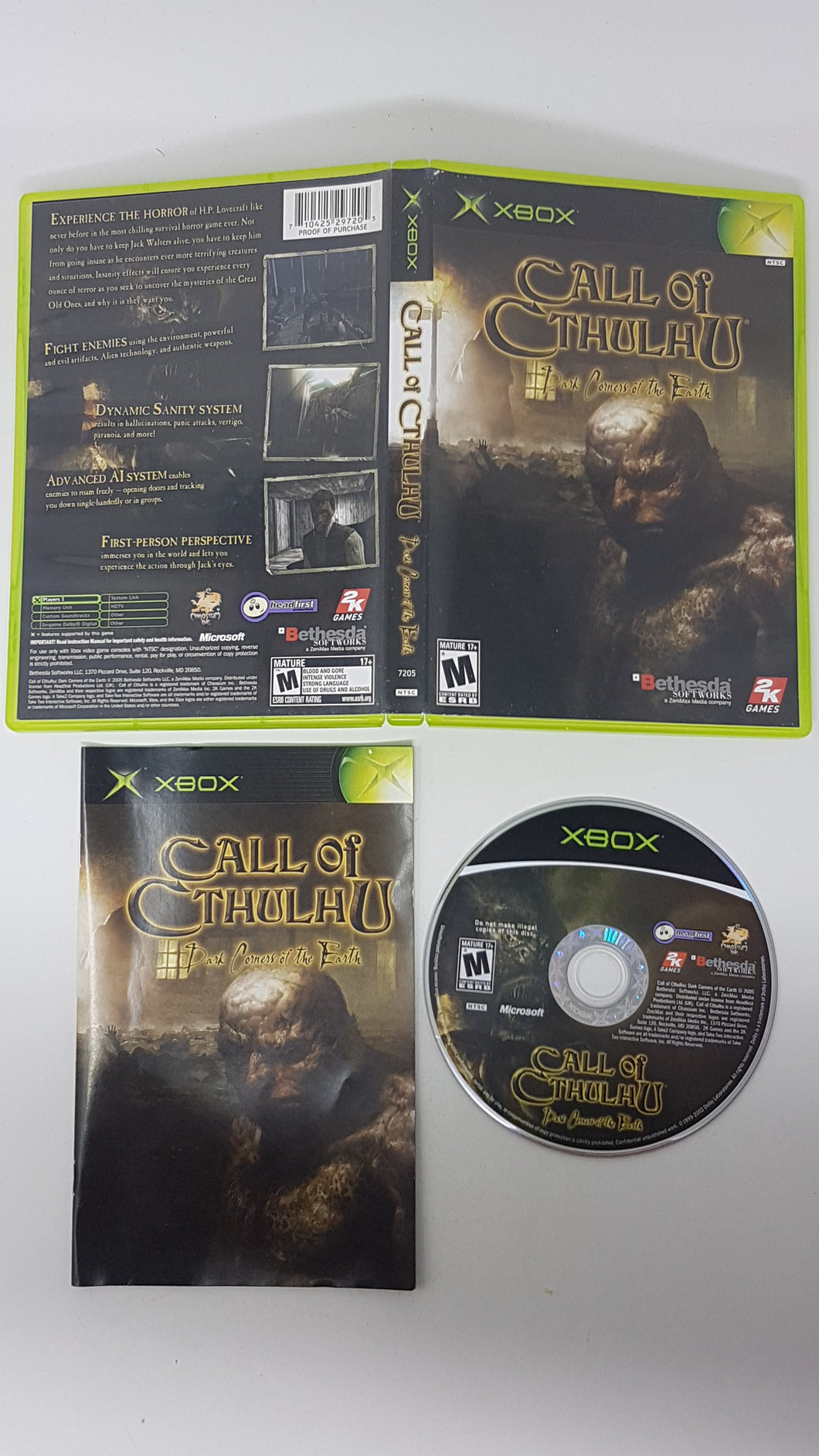 Call of Cthulhu Dark Corners of the Earth - Microsoft Xbox