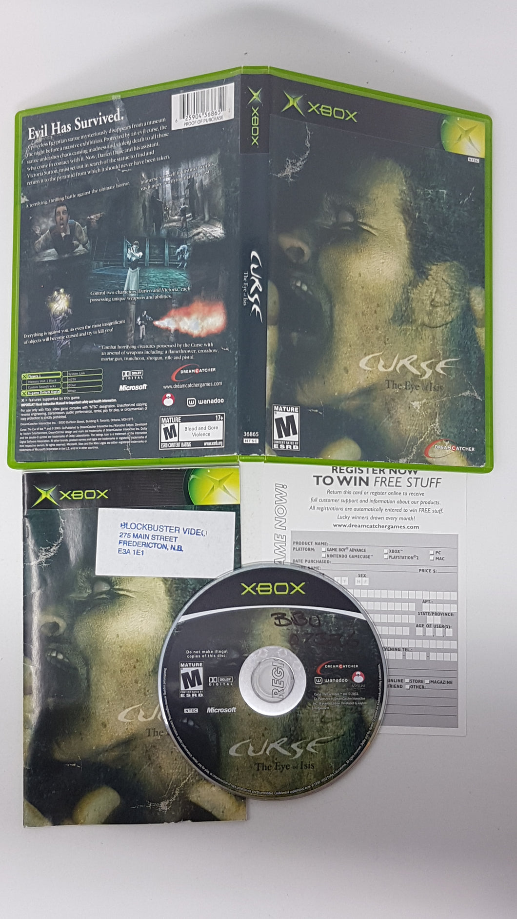 Curse The Eye of Isis - Microsoft Xbox