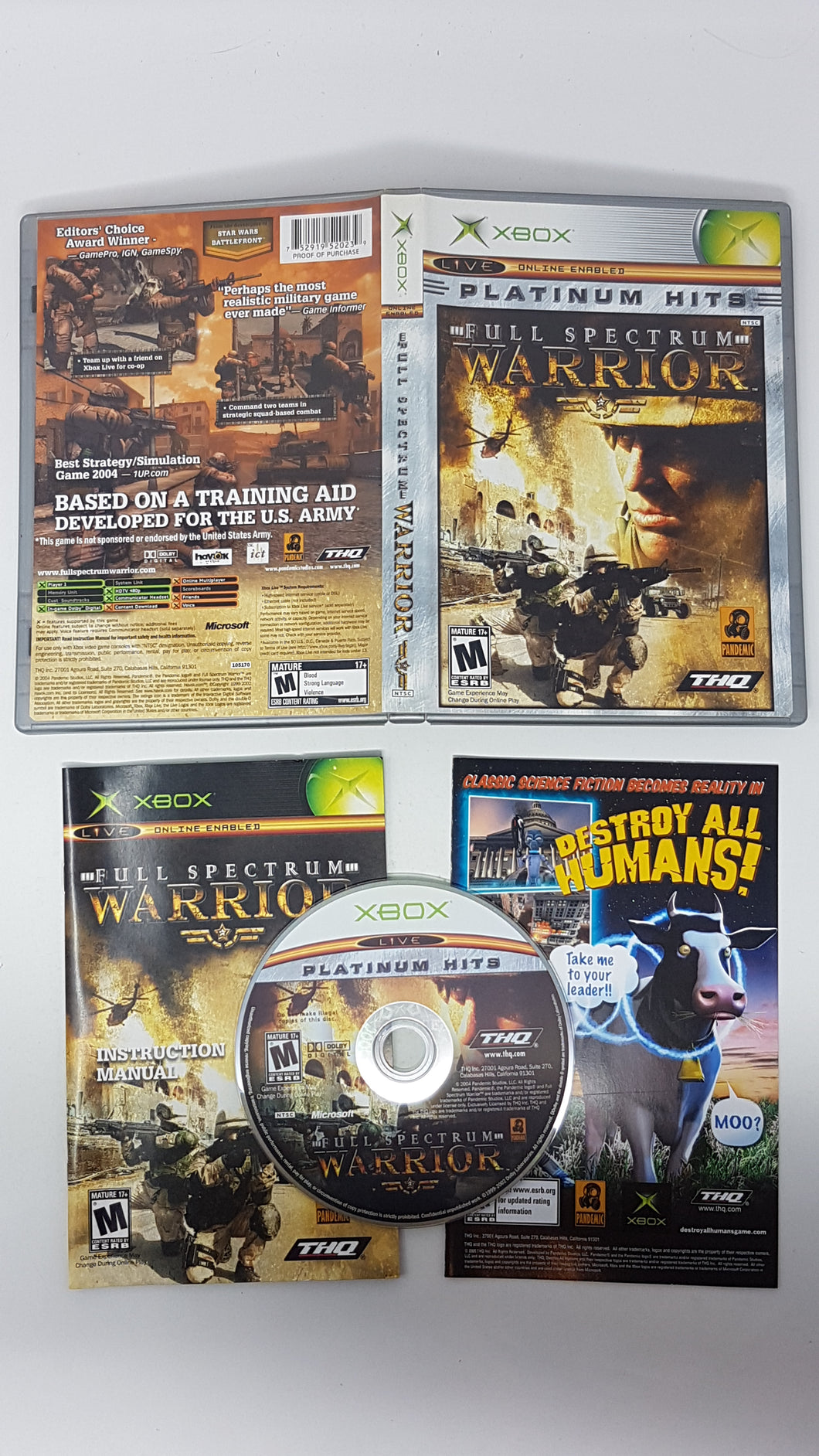 Full Spectrum Warrior [Palmarès Platine] - Microsoft Xbox