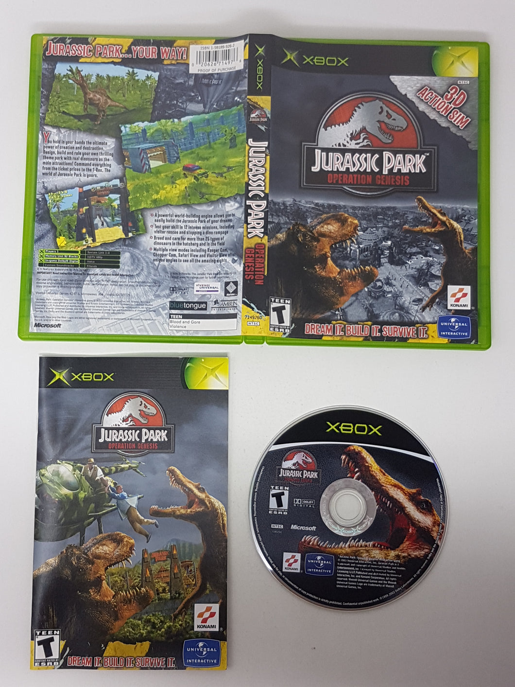 Jurassic Park Operation Genesis - Microsoft Xbox